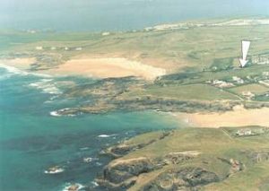 A view of Constantine Bay, and Garden Cottage Holiday Flats