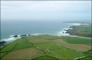 Aerial view of the Coastline near Porth