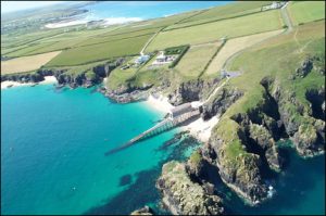 Aerial view of the Trevose Head RNLI Lifeboat station