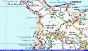 Map of Constantine Bay. Click here to go to Multimap,