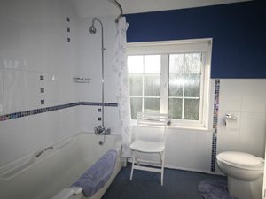 Bathroom in Trevose View apartment, at Garden Cottage Flats.